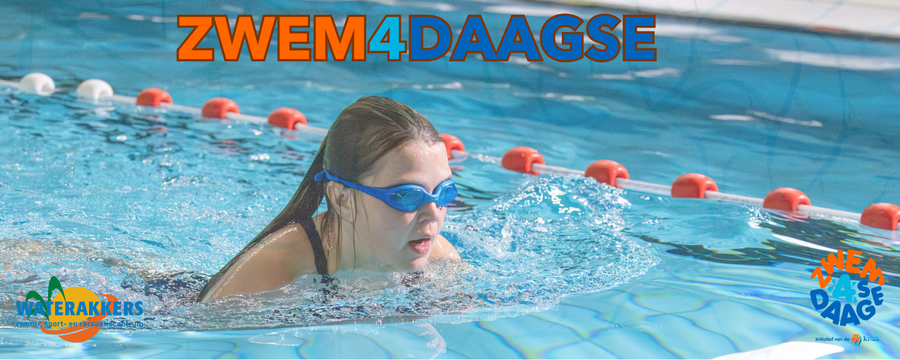 Narrowcasting zwem4daagse (23.3 x 9.3 cm)
