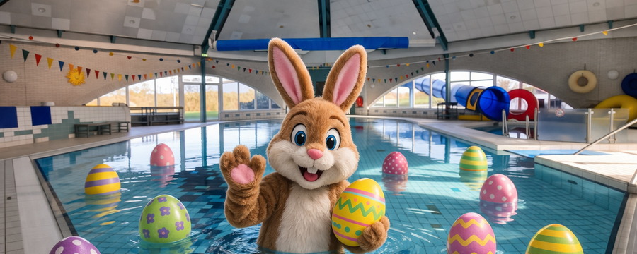 Paaspret in het zwembad