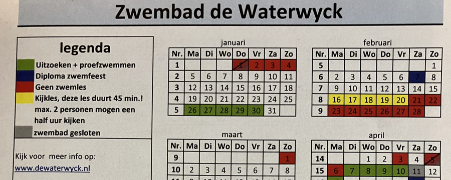 zwemlesplanner 2026