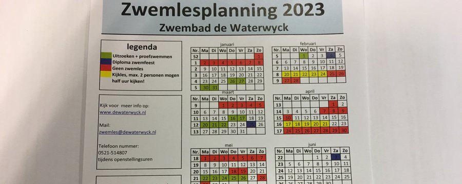 zwemlesplanner